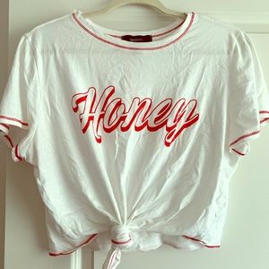 Tie front “Honey” crop top